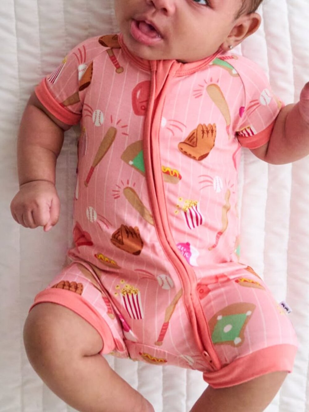 Little Sleepies Pink All Stars Shorty Zippy 6-12 Months